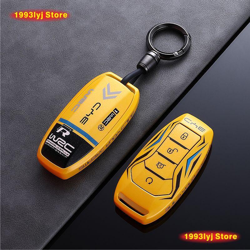 Schlüsseltasche Abdeckung für BYD Song Plus Atto 3 Han EV Tang DM Qin Seal Dolphin Schutzhülle Schlüsselanhänger Halter Auto Zubehör