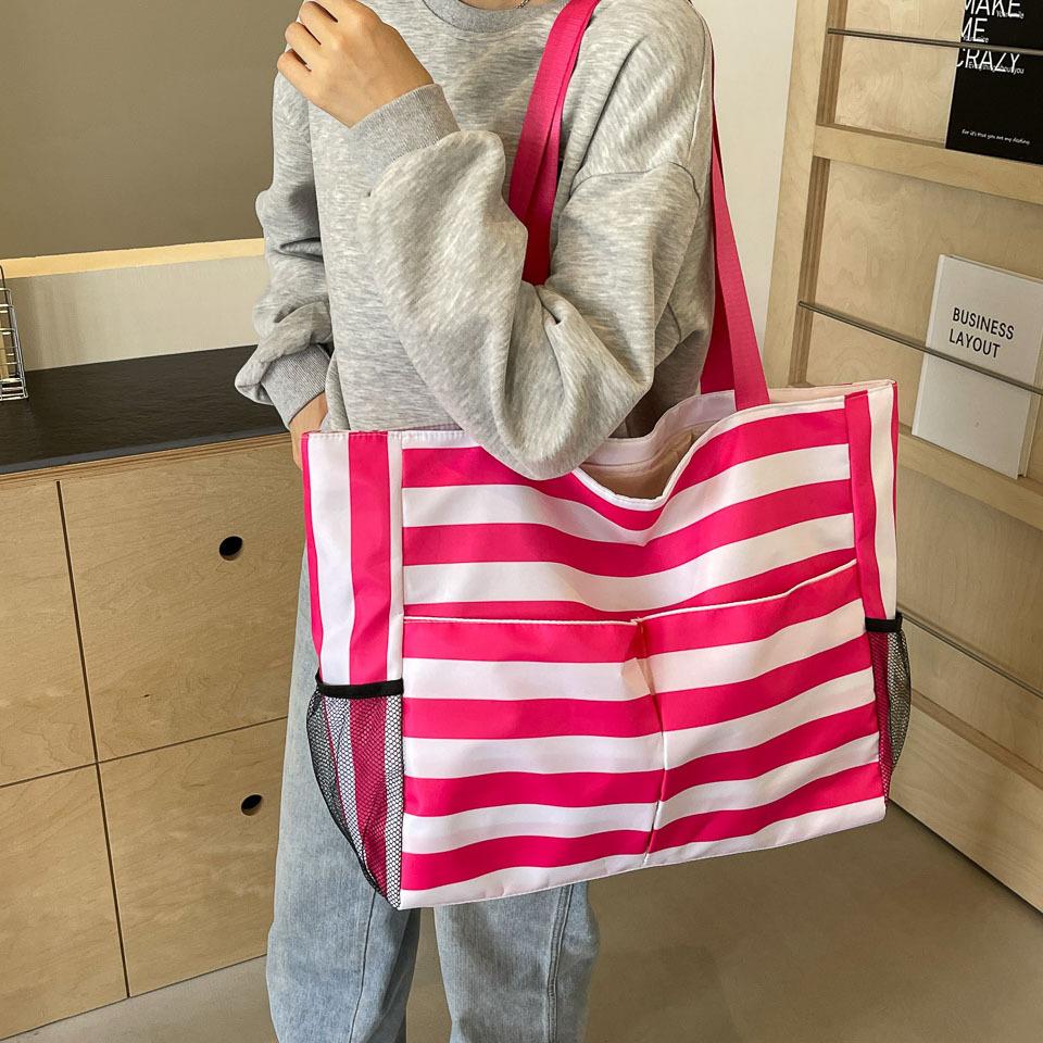 Übergroße Strandtasche Wasserdicht und Sanddicht Damen Strandhandtasche mit Reißverschluss und Feuchtfach, Geeignet für Schwimmbad, Fitnessstudio, Lebensmittelgeschäft, Reisen