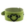 Braccialetti punk a forma di cuore tutto nero donna uomo Braccialetto da polso in pelle Bracciale a manica gioielli goth gotico emo bracciali da braccio accessori cosplay