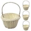 4x Handmade Rattan Basket Delicate Basket for Home Decoration and Wedding Flower X3UC