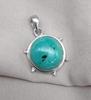 Tibetan Turquoise Pendant Necklace: 925 Silver Boho Healing Jewelry