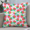 Cute Strawberry Pillow Case 3D Print Polyester Fiber 40*40 Cm Home Sofa Throw Pillow Cover Decoration Festival Gift