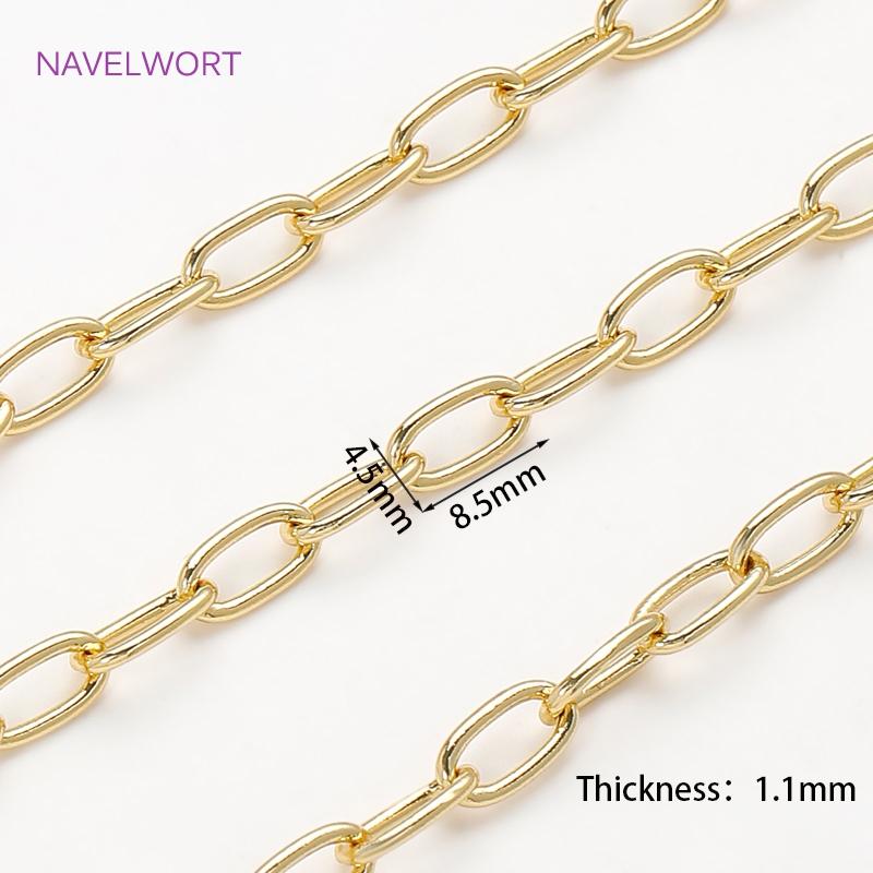 

Multi Styles Metal Bulk Chains 18K Gold Plated Spool Chains For Jewelry,Chain Fittings,DIY Necklace Making Supplies 1 Meter
