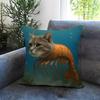 CAT MONKRY II-Italian BrainrotS Cushion Cover Comfortable Reversible Pillow Cover Ideal for Car Sofa Bedroom & Beyond
