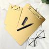 A4 A5 Portablocco in Metallo Cartella Dorata Portablocco con Clip in Acciaio Inossidabile Portaoggetti Tavola per Scrittura per Forniture Aziendali Porta Carta