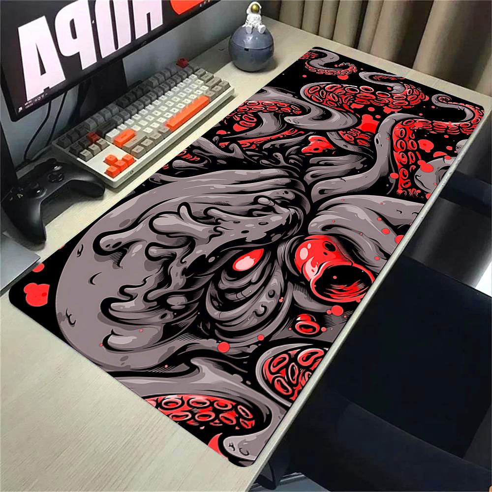 XXL Game Color Mousepad Laptop Deskmat 40x90cm Office Computer Keyboard Mouse Mat Creative Octopus Black and White Big Mouse Pad
