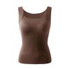 Women Bottom Bra U-Neck Sleeveless Super Soft Stretch Fabric Built-In Comfort Bra Wireless Padding Slim Fit Layering Tops