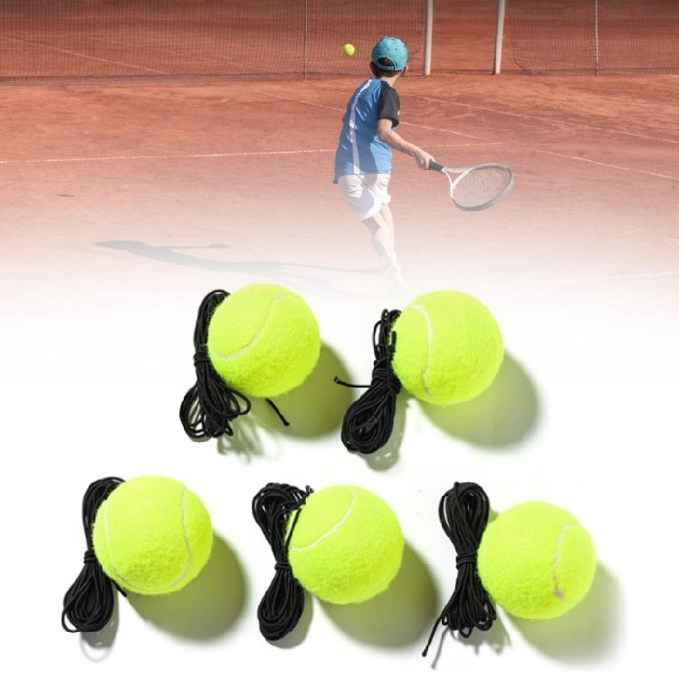 5Pcs Tennis Balls Beginner Training Balls with Elastic String  Rebounds Practice Balls Self Practice Tool Easy to Use