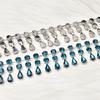 1Meter Beautiful Rhinestones Tassel Chain Round Water Drop Diamond DIY Necklace Costume Crystal Trim Wedding Dress Decoration