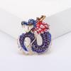 Creative Enamel Twelve Zodiac Dragon Shape Brooch Vivid Appearance Men Pin Suit Lapel Coat Clothing Badge Accessories