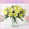 Silk Artificial Lily Flower Bouquet For Home Decor Wedding Party Gift For Loved Ones