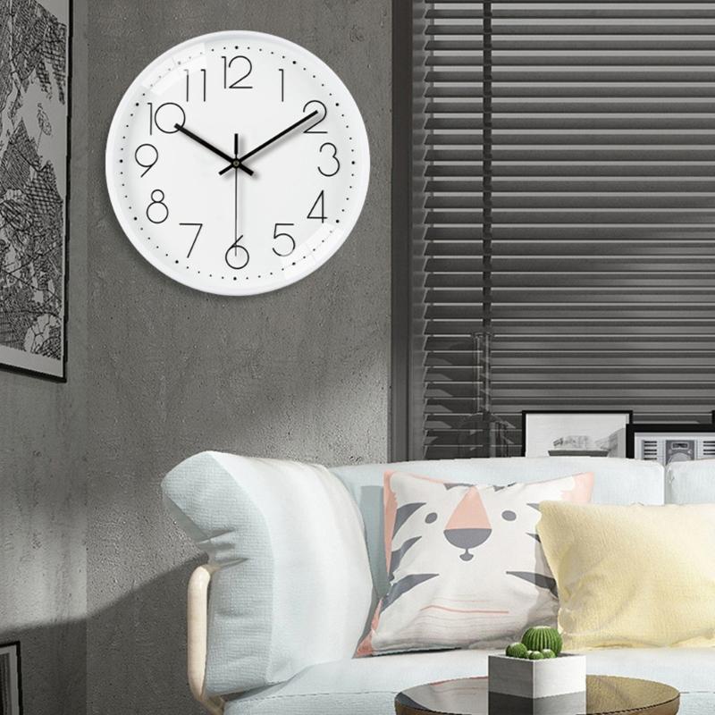 Quiet Wall Clock 11.81Inch Battery Operated Modern Analogs Decorative Clock for Kitchen Office Bathroom Bedroom Decors