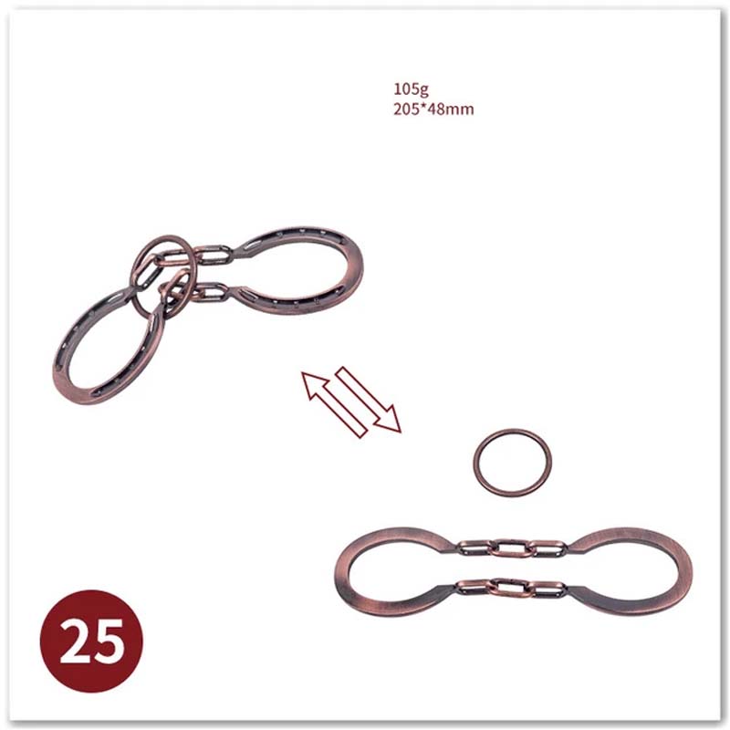 Metal 3D Jigsaw Puzzle Solving Toys Puzzle Unlocking Ring Buckle Children Adult Puzzle Games Leisure Puzzle Games