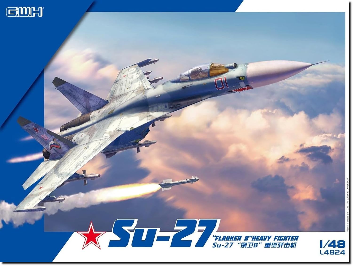 

Great Wall Hobby Flanker B Plastic Model L4824 1/48 Su-27 (Airplane)