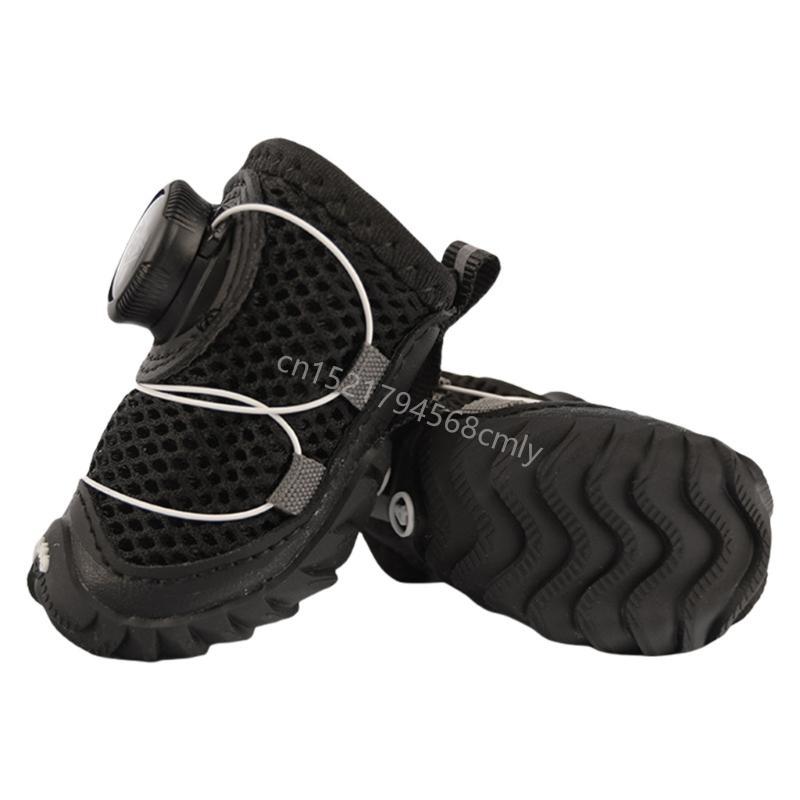 2 buc Plase Reflectorizante Permeabile Pantofi Câine Pantofi Animal de Companie cu Talpă Moale pentru Protecția Animalului de Companie Accesorii pentru Labe Animale de Companie 6XDE