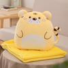 Cartoon Office Pillow Quilt 2 In 1 Car Cushion Multi-Function Blanket 7 Colors Cushion Decor Nap Blanket for Afternoon Rest