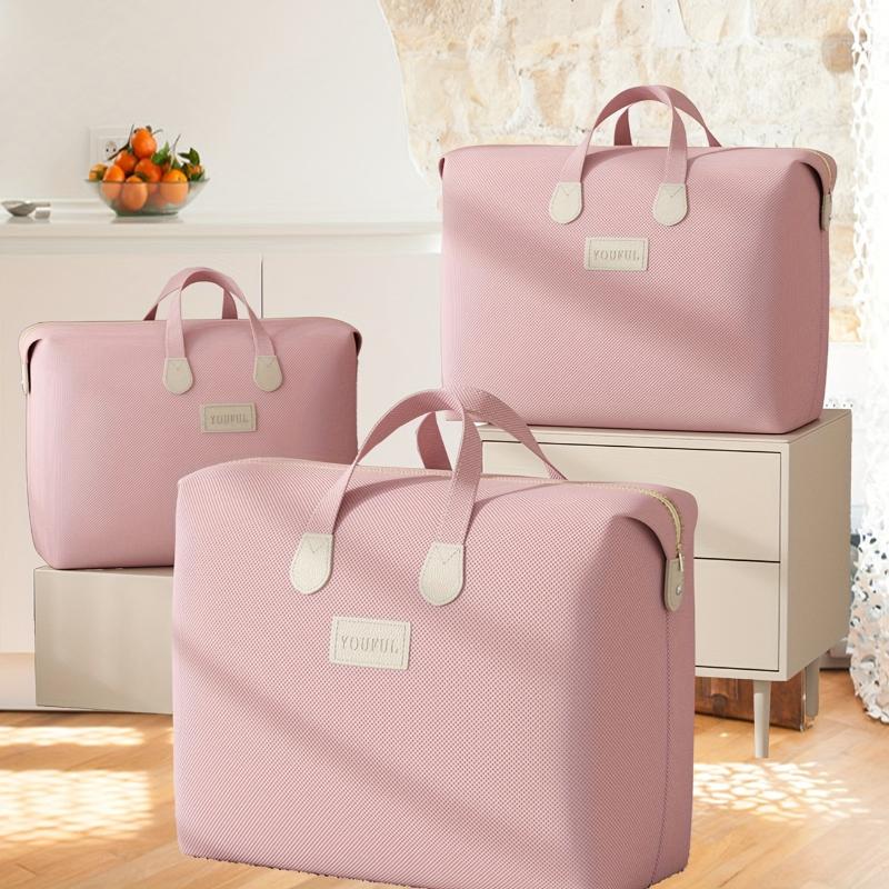 Сумка для хранения Складная Портативная молния Большая Вместимость Используется для хранения в шкафу Одежда Одеяла Стеганые одеяла Игрушки Разное 35L розовый 545₽