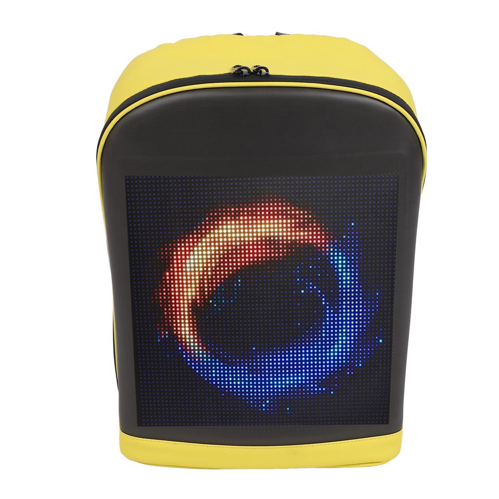 LED Rucksack 64x64 Px Foto-Icons Farb-Anzeigebildschirm Tragbar 16 Zoll mit USB-Anschluss für Motorrad