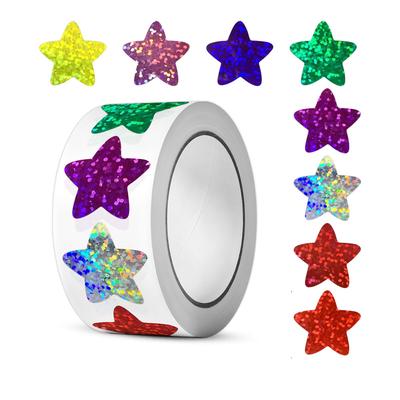 50-500 de bucăți autocolante colorate cu stele pentru copii Recompensă școală autocolante adezive holografice cu stele pentru profesori DIY