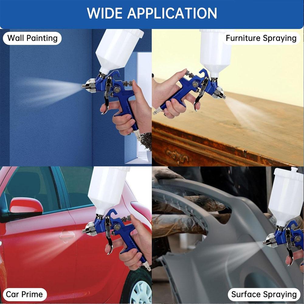 Professional 0.8/1.0mm Nozzle 125ml Mini Pneumatic Spray Gun For Car Painting Repair Pneumatic Spray gun Mini spray gun
