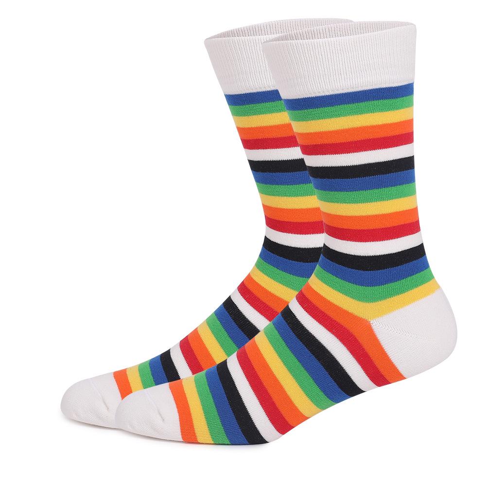 Men's High Waist Trendy Long Socks - European American Autumn Winter Style Plus Size 4348