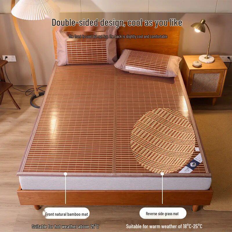 2026 Summer Bamboo Mat: Foldable, Double-Sided Cool Mat for Dormitory Bunk Beds with Free Shipping