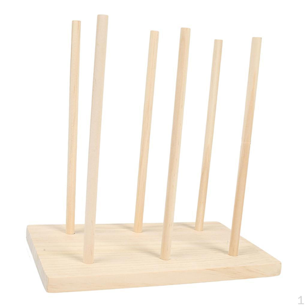 Ribbon Organizer Wooden Holder Storage Rack Sewing Thread Accessory Space Saving Function Suitable