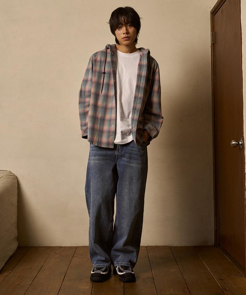 FDR Multi Check Over Hood Shirt_Mint