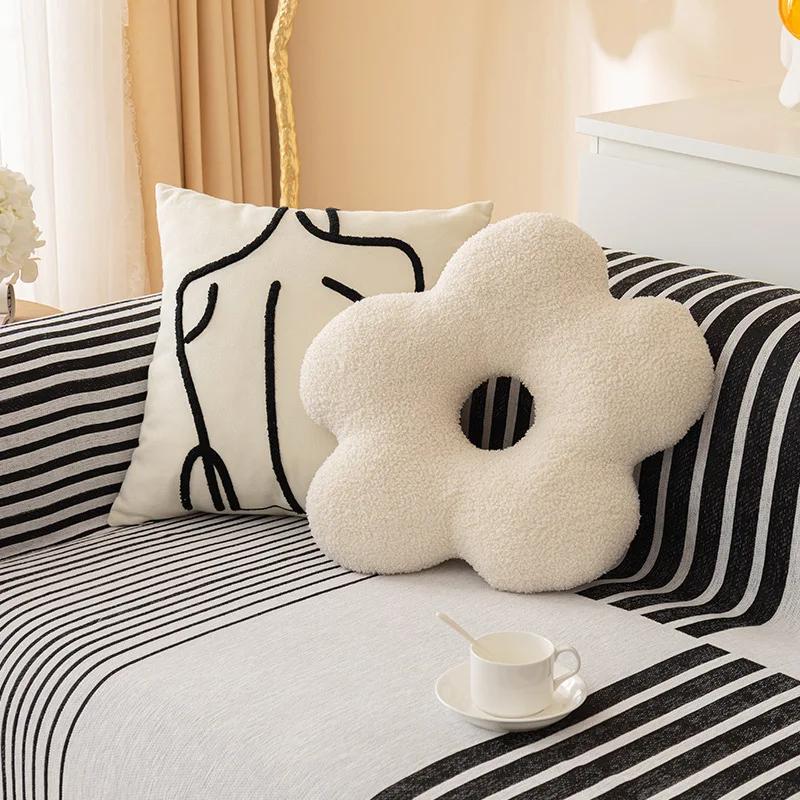Nordic Tassel Throw Blanket Four Season Sofa Cover Dust Anti-cat Scratch Protection Cover Sofa Blanket Carpet Travel Rug Tassels