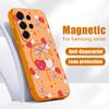 Buntes Schleifenmuster Magnetische Hülle Für Samsung S26 Ultra S25 Edge S24 FE S23 S22 Plus A54 A15 A35 A55 A16 A36 A56 A17 A37 A57 5G Mattes Cover
