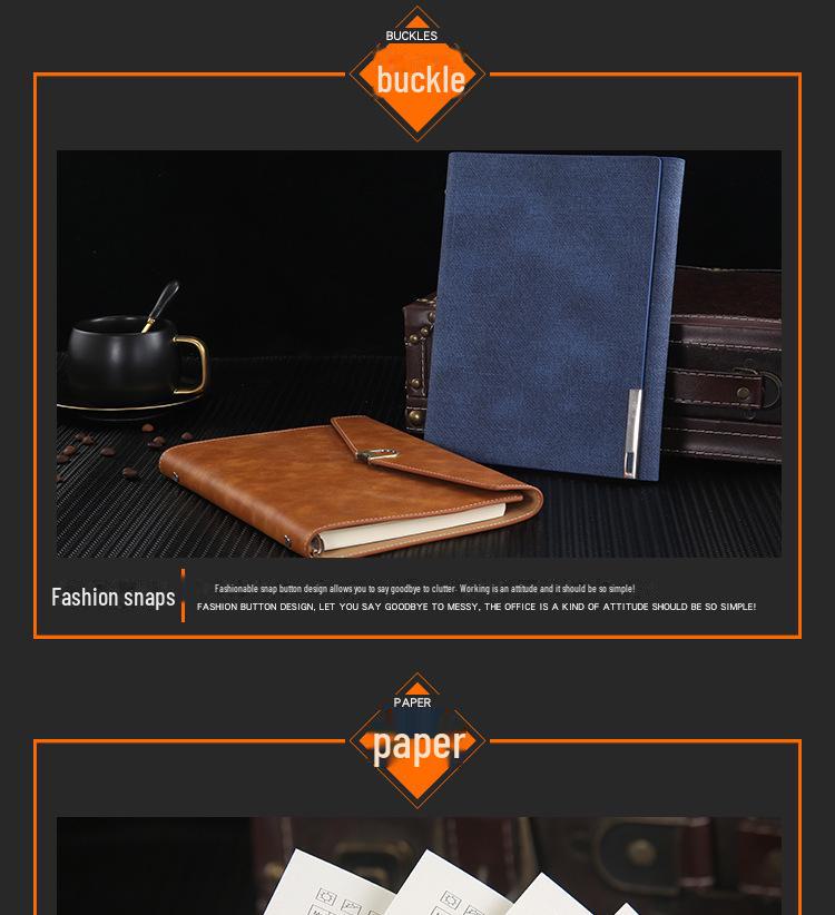 A5 Tri-Fold Loose-Leaf Notebook with Customizable Logo and Creative Mind Map Design