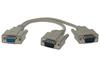 SF Cable 1ft DB9 Female To 2 Male Serial RS232 Splitter Cable.