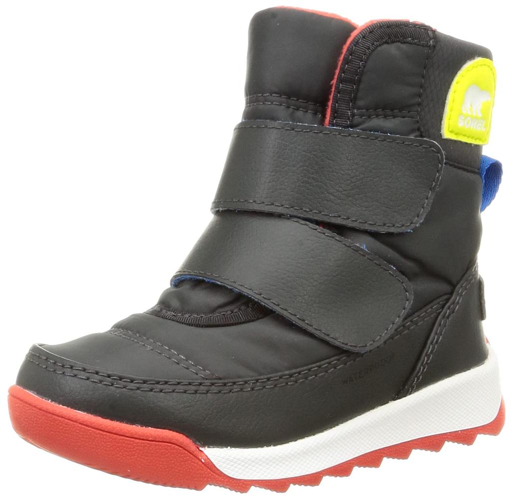 Sorel Kids Whitney II Strap Waterproof Boots Size Jet and Poppy Red NC3919, 15.0cm,