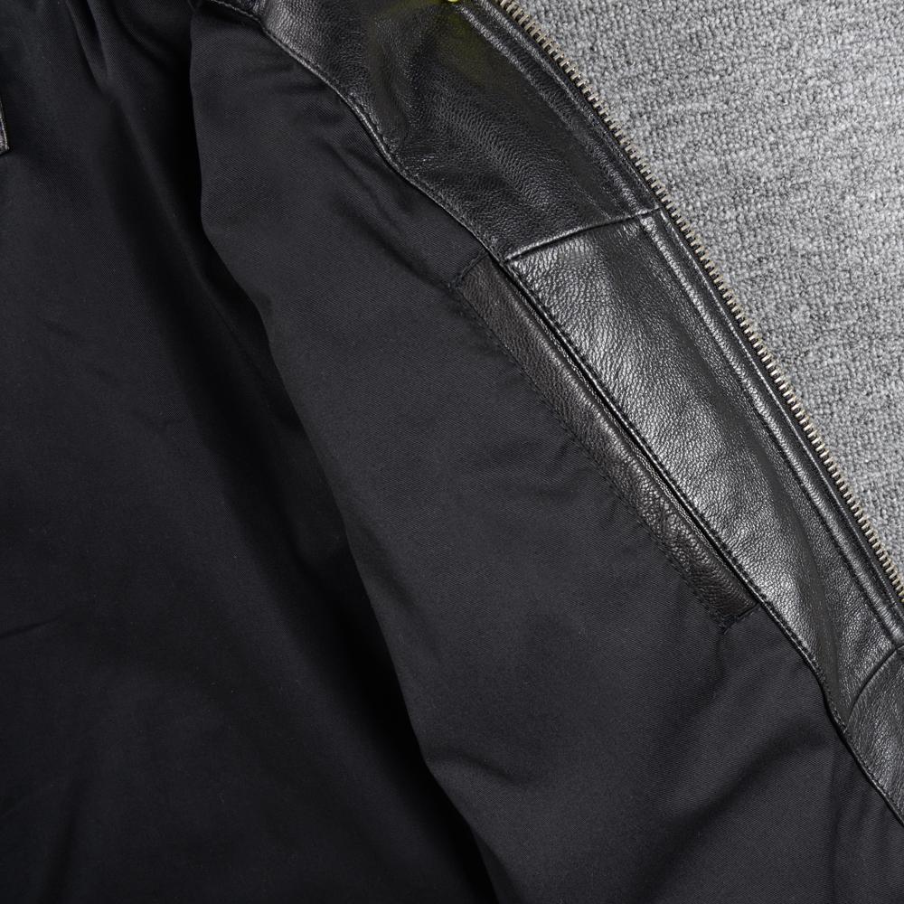 Jachetă din piele pentru bărbați Piele naturală de capră Moale Croială slim Stil casual Îmbrăcăminte bărbați Primăvară Toamnă