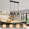 Suspension - NETTLIFE - 3-light E14 Pendant Light - Black Metal - Height Adjustable