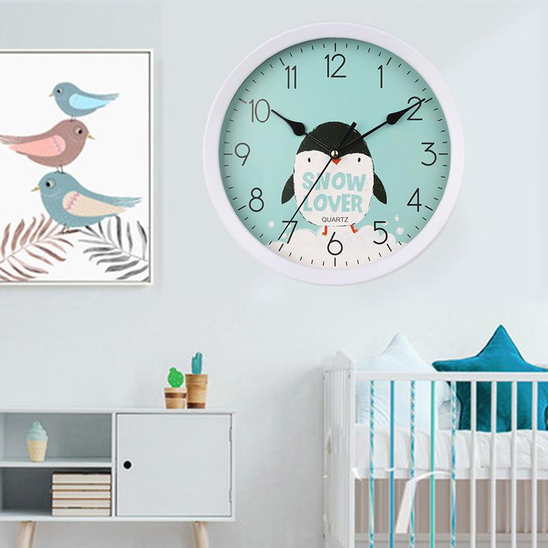 Super Silent Creative Wall Clock Cartoon Clock Wall Clock Cute Simple Home Living Room Children's Room Bedroom Wall Clock
