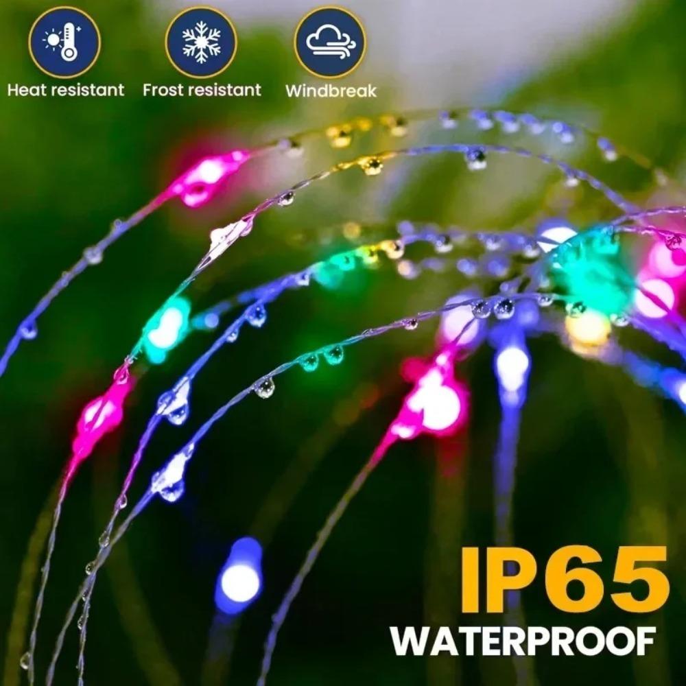 1/4 piezas Luces Solares Impermeables de Fuegos Artificiales Chispas Luz de Hada Paisajismo Luces de Jardín Luz de Decoración Exterior Patio Porche Camino