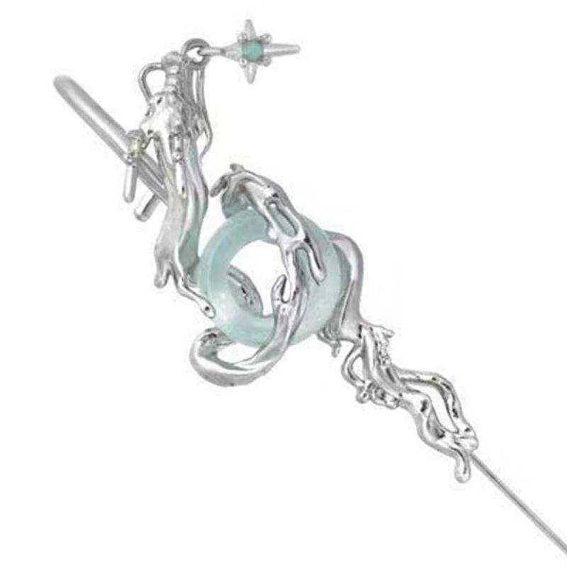 Modern Dragon Motif Ear Jewelry With Intricate Cutout Patterns New Asian Inspired Alloy Ear Accessories For Casual Event