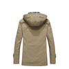 Autumn and Winter New Style Washed Cotton Thin Jacket Men's European and American Fashion Hooded Jacket Windbreaker for Men