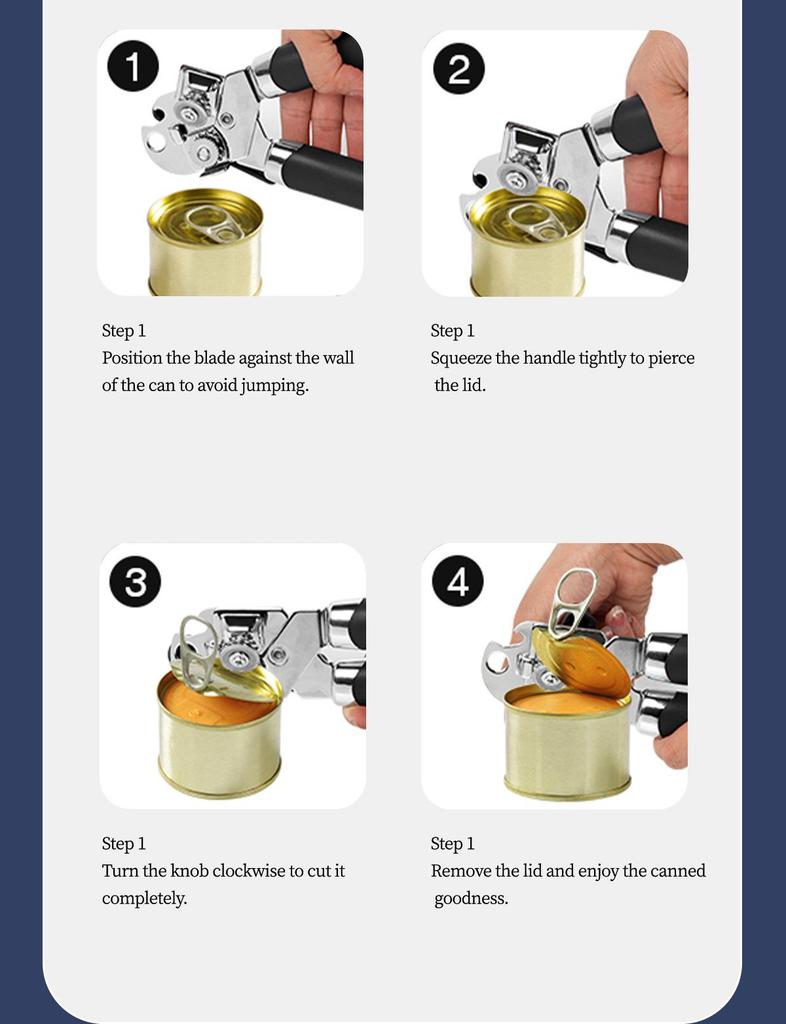 Spot Stainless Steel Manual Can & Beer Opener - Multifunctional Kitchen Gadget