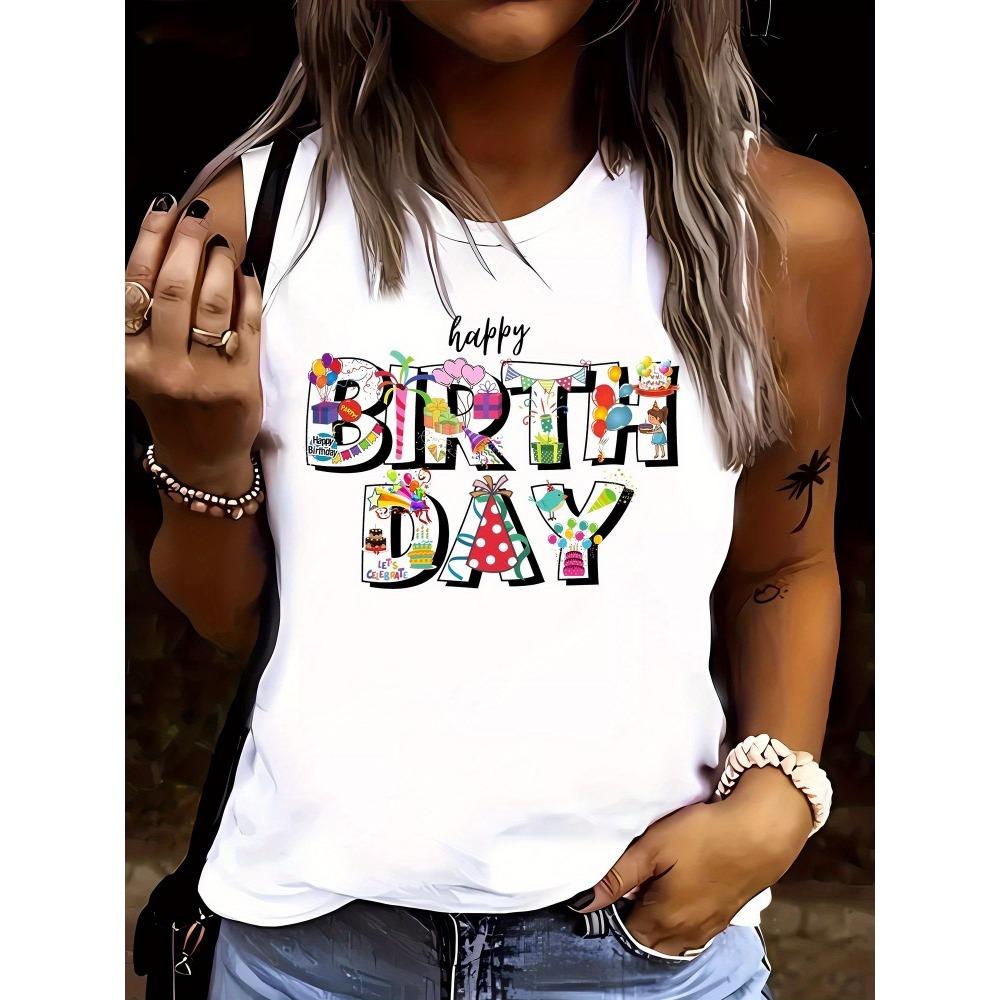 Cartoon Cat Print Women's Tank Top Summer Everyday Casual Women's Sleeveless T-shirt Urban Street Ladies Fashion Tank Top