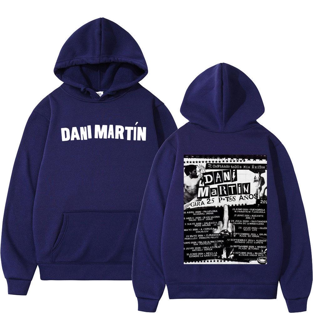 Sudadera con Gráficos de Moda de Dani Martín para Hombre y Mujer, Casual Vintage de Forro Polar, Ropa de Moda, Sudadera