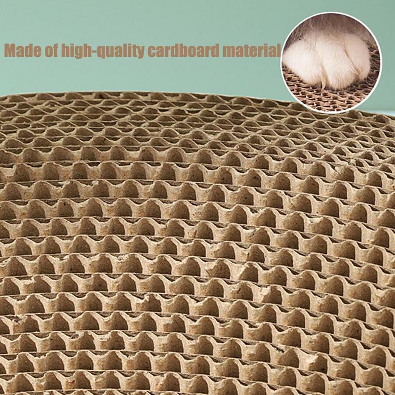 1pc Cat Scratching Board Protect Furniture Grinding Claw Toys Oval Corrugated Paper Wear-resistant Cat Nest Cat Accessories