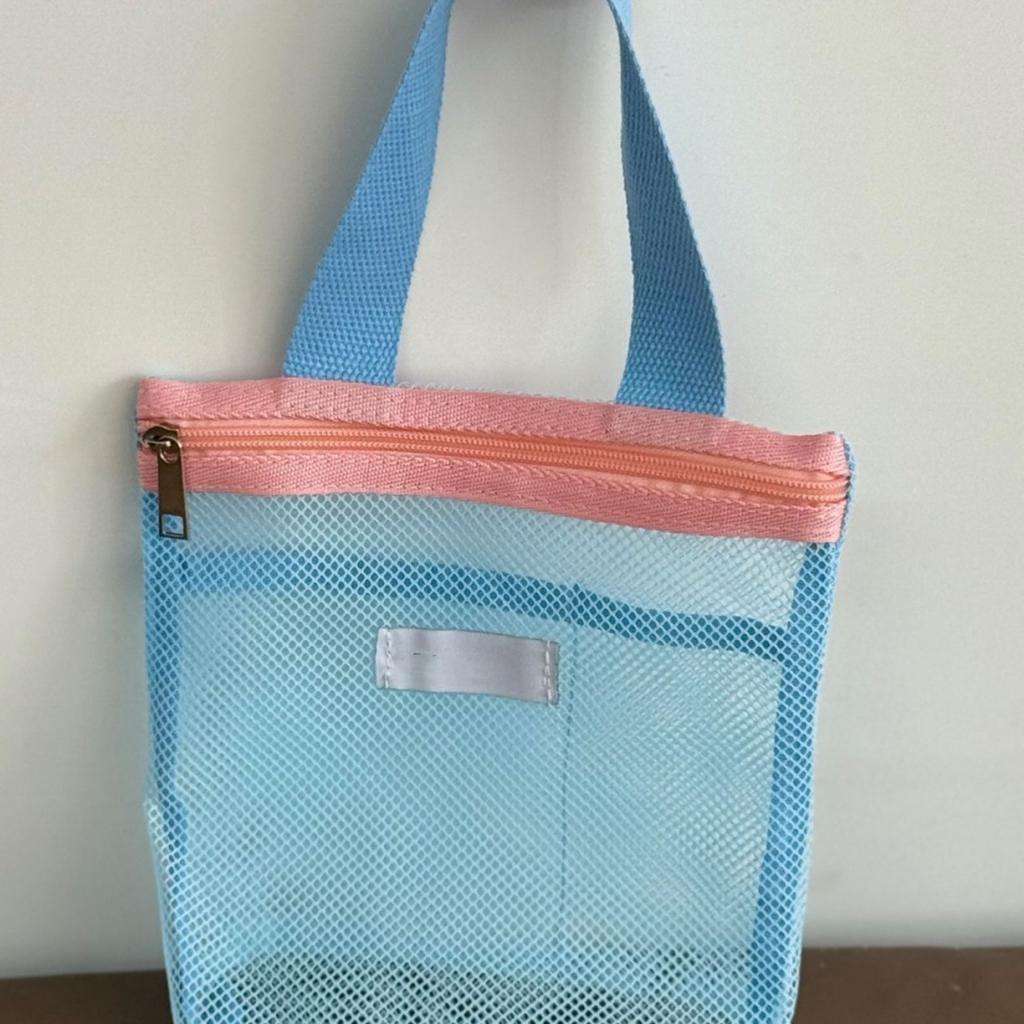 Mesh Makeup Bag Hanging Portable Bag Travel Handbag Portable Toiletry Storage Bag For Bathroom Outdoor Women