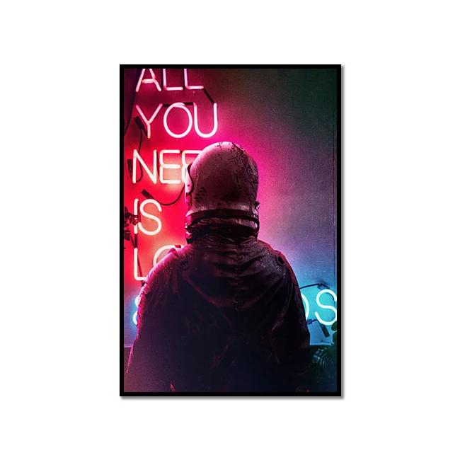 Astronaut Galaxies Wall Art Poster Moon Earth Cyberpunk Sci Fi Mural Modern Home Decor Canvas Picture Print Living Room Decorate
