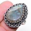 Labradorite Gemstone Handmade 925 Sterling Silver Jewelry Ring Size 6