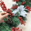 10Pcs Glitter Artificial Flowers Branches Gold Powder Berry Bouquet DIY Garland Christmas Decoration Party Home Decoration