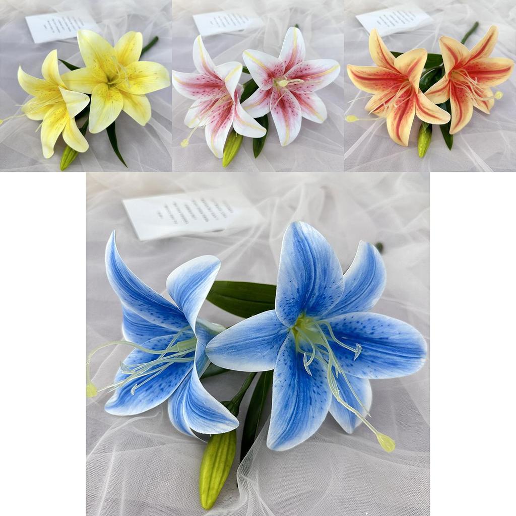 Premium Lily Fake Flowers 3d Printed For Wedding Venue And Home Styling