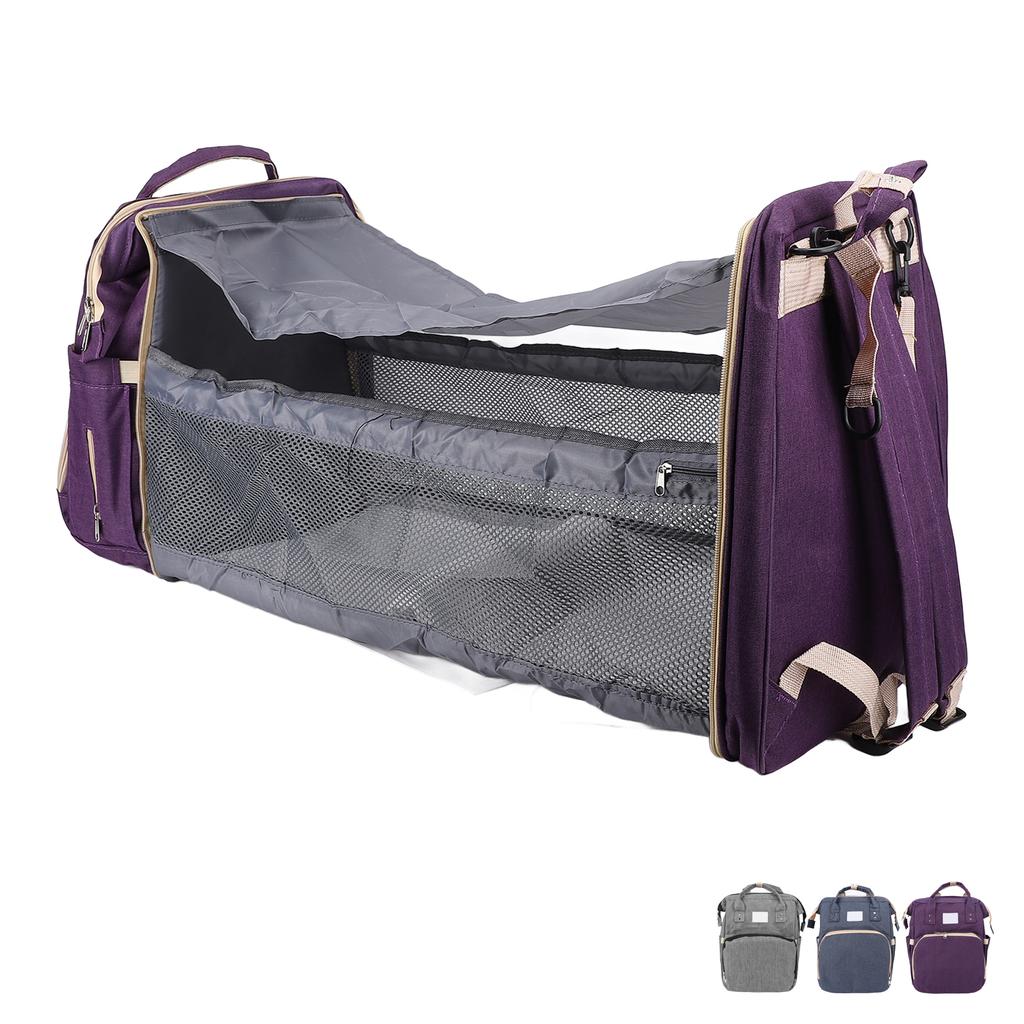 Baby Diaper Bag Backpack Water Proof Collapsible for Nursing Bottle with USB Sunshade Baby Shower Gi