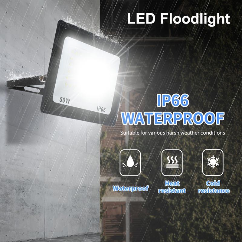 Floodlight Outdoor LED IP66 Waterproof Path Light Spotlight 10W 20W 30W 50W 100W Outdoor Garden Porch Courtyard Lamp